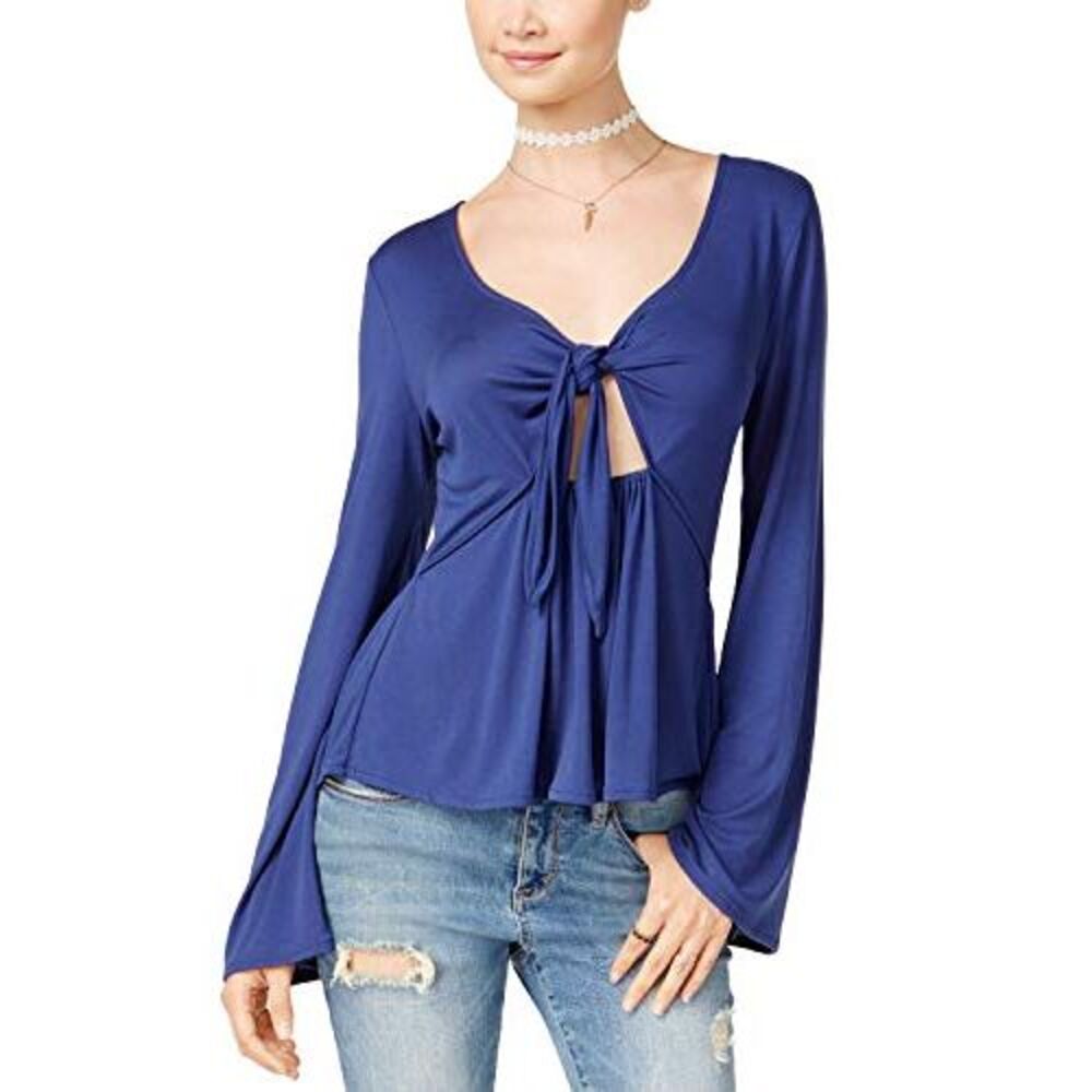 American Rag Juniors Tie Front Cutout Top
